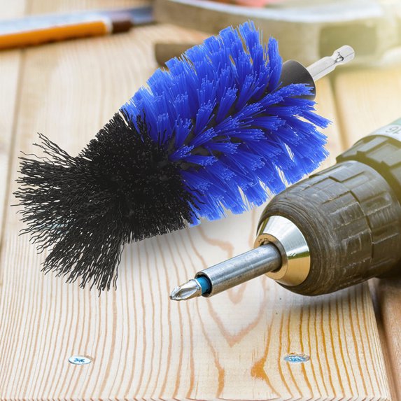 Toyvian 2Pcs Versatile Drill Brush Kit for Carpet Cleaning and Car Wheel Detailing Tasks