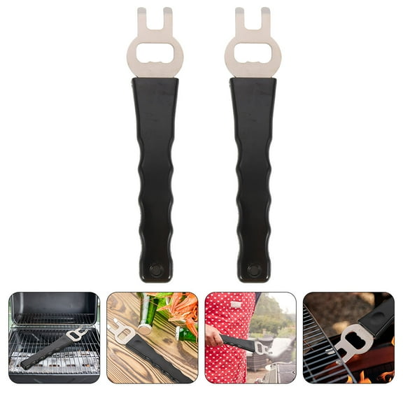 Toyvian 2Pcs Anti Scald Bowl Clamp Heat Resistant Stainless Steel Barbecue Grate Lifter