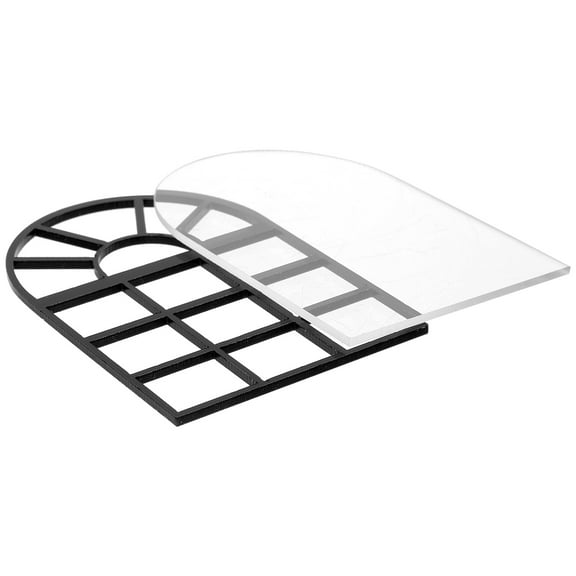 Toyvian 2Pcs Black Farmhouse Wall Decor Window Frame with Realistic Panes