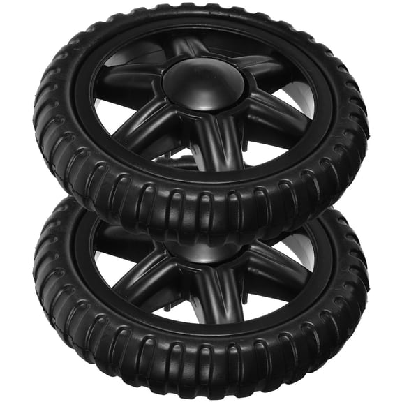 Toyvian 2Pcs Plastic Heavy Duty Front Wheel Replacement for Shopping Cart Trolley and Cart Use