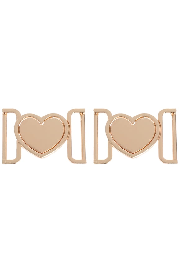Metal Waist Buckle Golden Pink Decorative 2Pcs