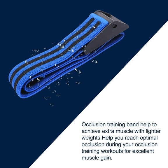Toyvian 2Pcs Fitness Blood Flow Restriction Belt Blue for Safe Training