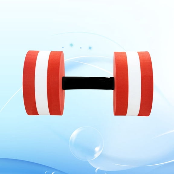 Toyvian 2Pcs Red Eva Floating Dumbbell for Water Aerobics Fitness Exercise Pool Weights