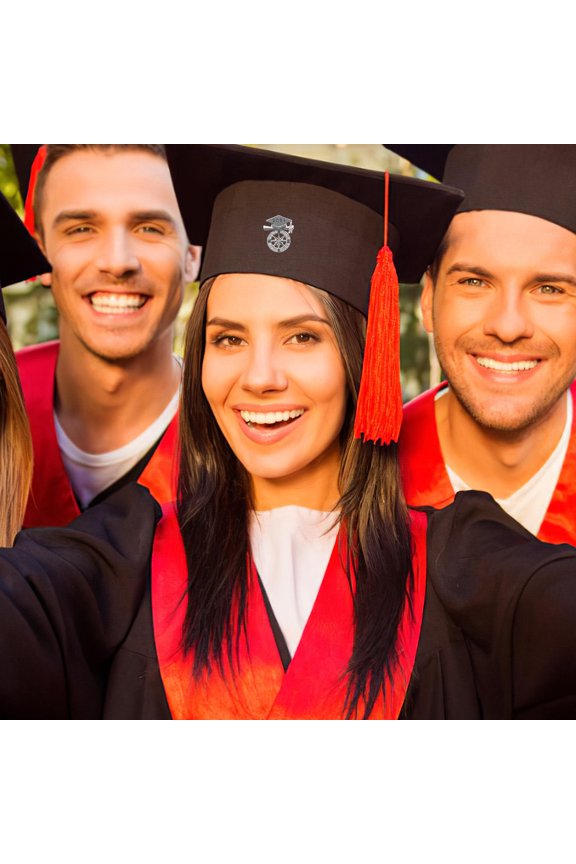 2024 Graduation Cap Brooch Pin Resistant to Fading Versatile Use 2Pcs