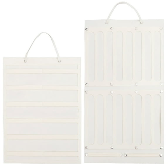 Toyvian 2Pcs Hanging Hair Accessories Organizer Hair Bow Holder Made of Felt Beige for Home Use