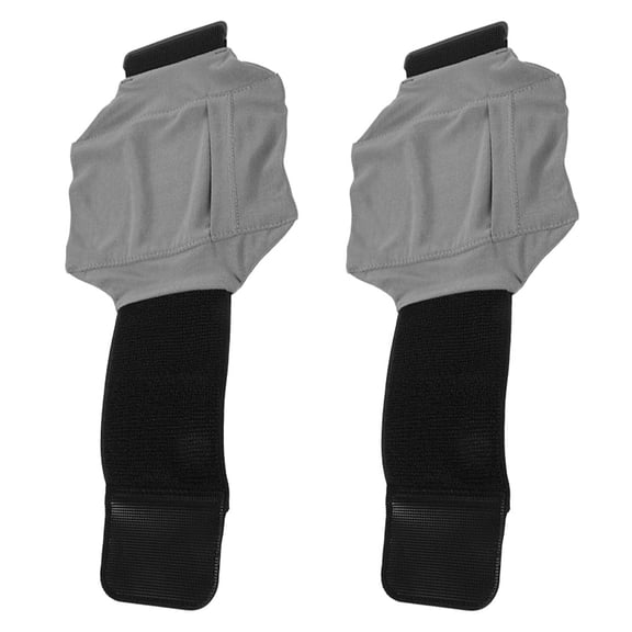 Toyvian 2Pcs Grey Smartphone Leg Pocket Adjustable Strap for Running Workouts Storage