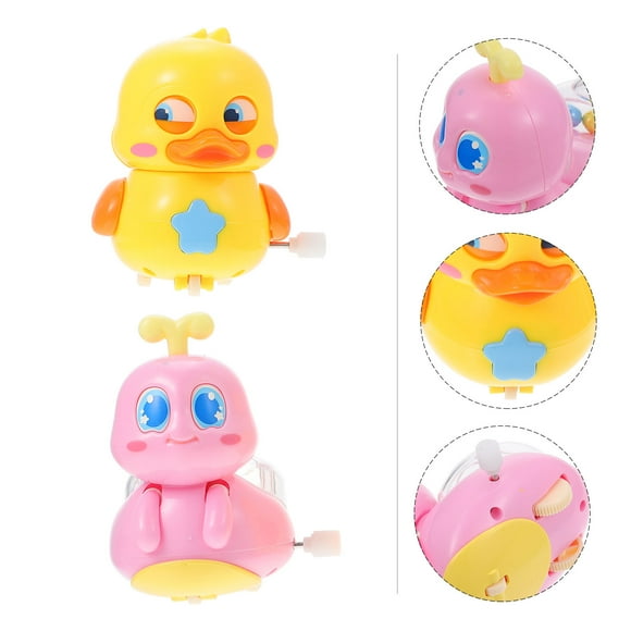 Toyvian 2Pcs Wind Up Toys that Flip Cartoon Clockwork Toys Assorted Color Plastic for Kids Playtime