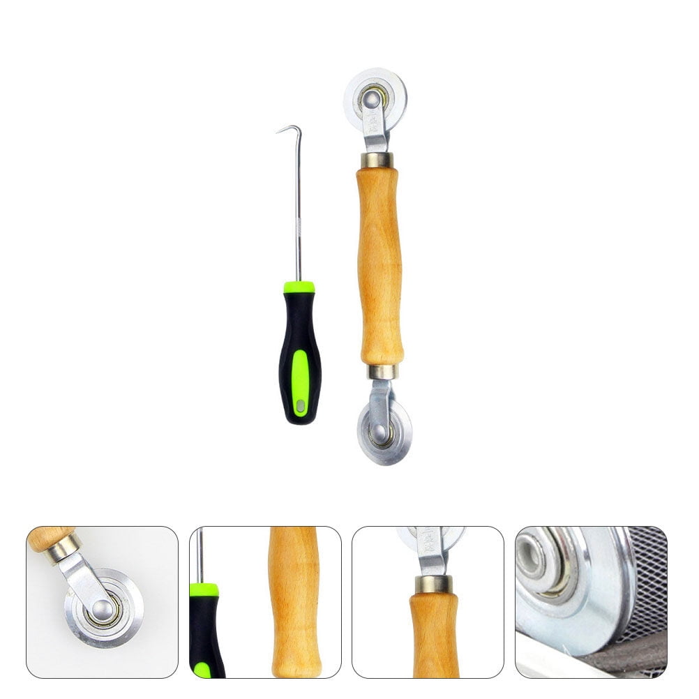 Screen Spline Roller Tool With Bearing – Wood & Nylon Handle, For Window And Door Screen Replacement