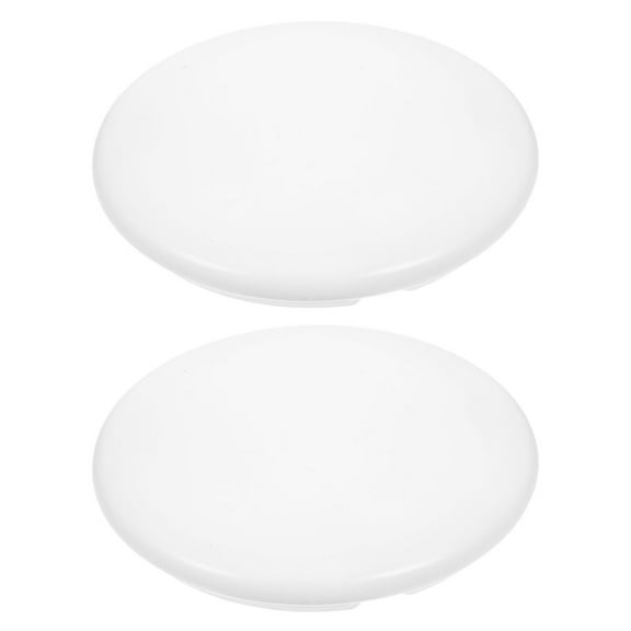 Toyvian 2Pcs White PVC Round Ceiling Light Covers with Twistlock for Home Fixtures
