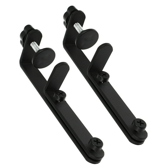Toyvian 2Pcs Durable Black Pegboard Desk Mount Brackets for Reliable Panel Support