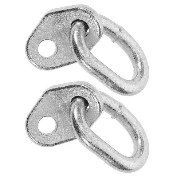 Toyvian 2Pcs Plated Silver Engine Lifting Brackets Heavy Duty Metal Lifting Rings for Secure Engine Support