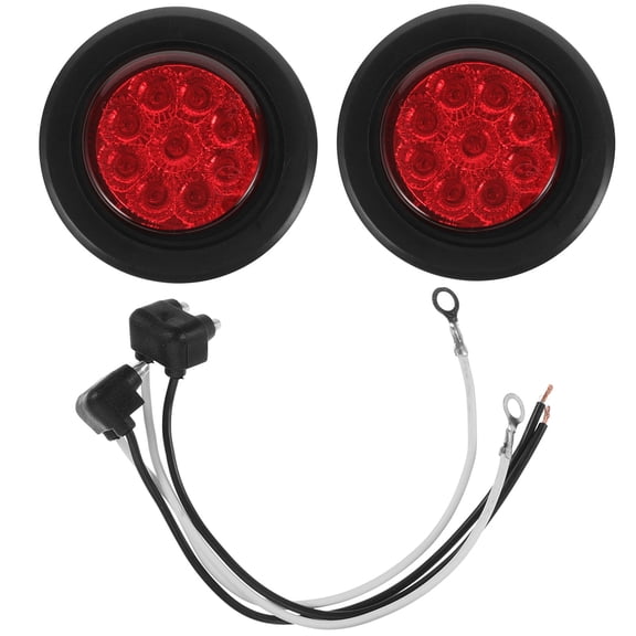 Toyvian 2Pcs Lightweight Red LED Car Tail Lights Easy Use Vehicle Brake Indicators