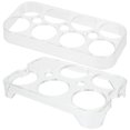 thumbnail image 1 of Toyvian 2Pcs Space Saving Egg Rack Transparent Plastic Kitchen Household Modern, 1 of 8