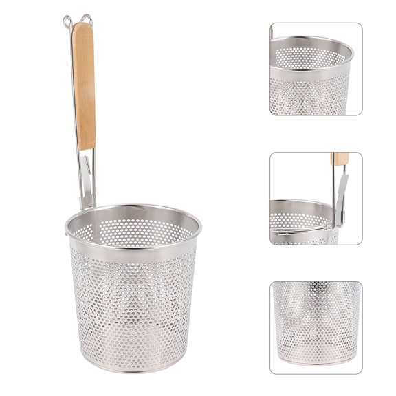 Toyvian 2-Pack Stainless Steel Noodle Skimmers with Fine Mesh Strainers for Pasta, Soup, and Kitchen Cooking Tools