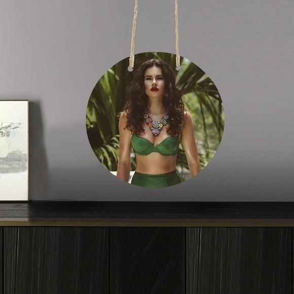 Toyvian 2pcs Sublimation Hanging Wood Sign Blank Hanging Plaque DIY Crafts Decorations
