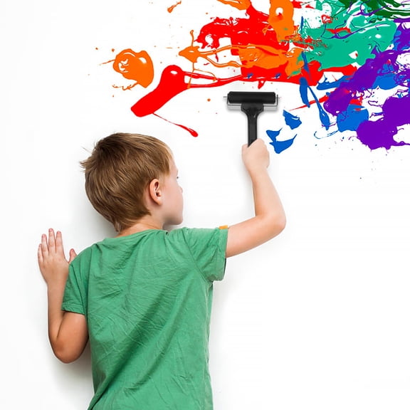 Toyvian 2pcs Wallpaper Tools Black Rubber Roller for Art Projects Crafting