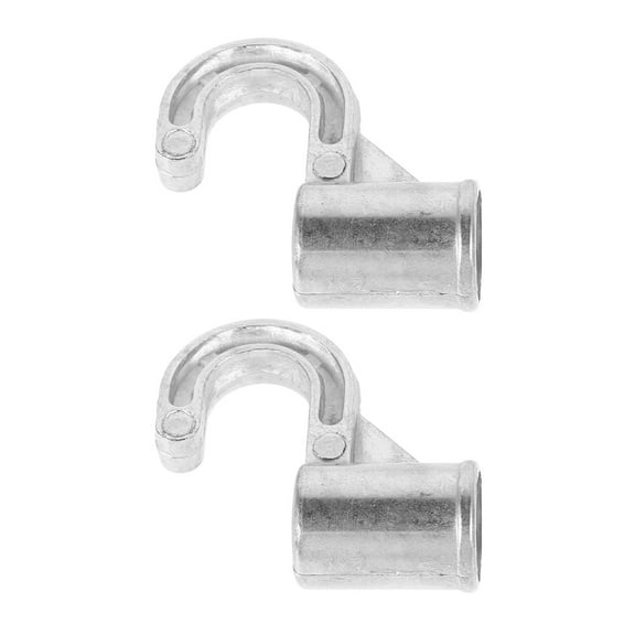 Toyvian 2Pcs Space Saving Aluminum Closet Rod Hooks for Bedroom Wardrobe