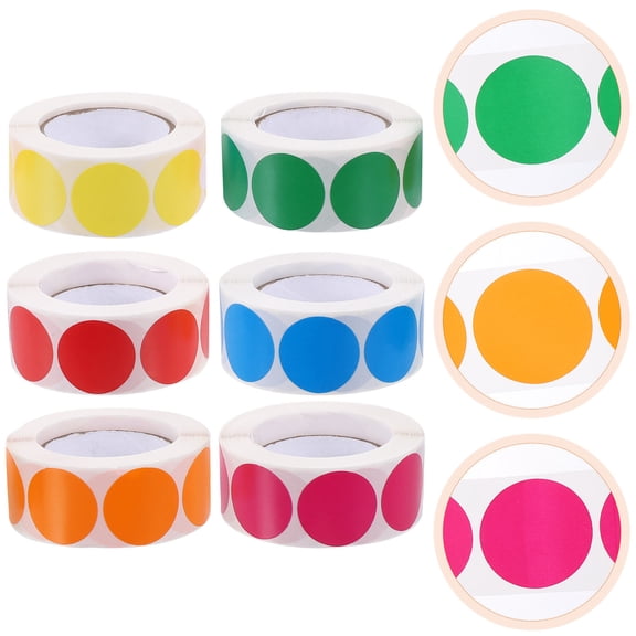 Toyvian Assorted Color Circle Stickers Self Adhesive Dot Markers for Decor and Organization