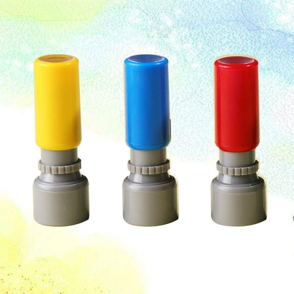 Toyvian 3Pcs Heart Shape Stamp for Stamping Arts and Crafts Party Favor Assorted Color Creative Kids