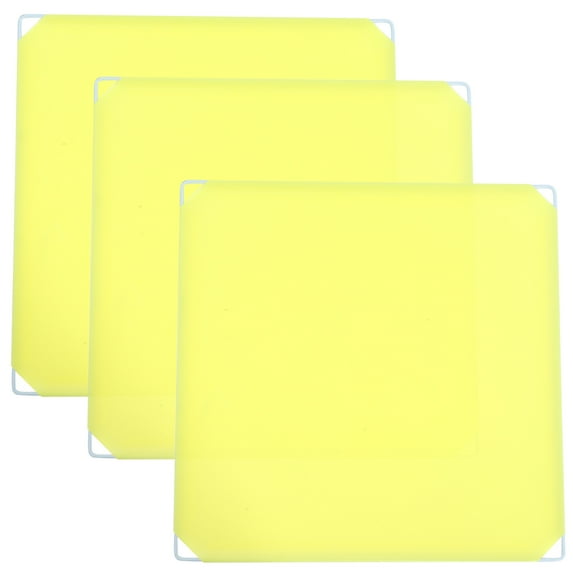 Toyvian 3Pack Litter Box Enclosure Splash Guard Yellow pp Plastic Resin Easy Cleaning for Home Use