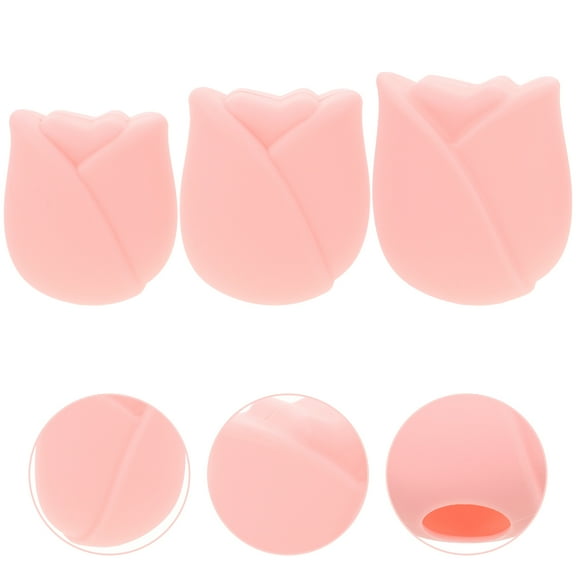 Toyvian 3-Pack Silicone Makeup Brush Covers Portable Protective Nets for Women , Travel-Friendly Set