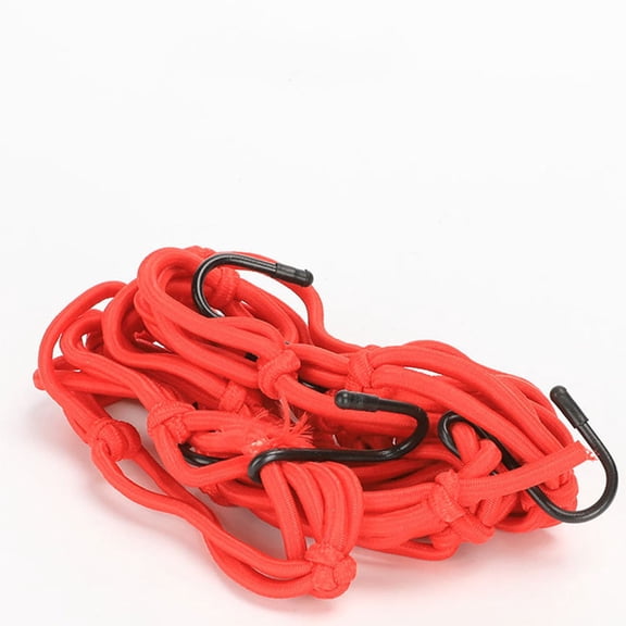 Toyvian 4-Pack Heavy Duty Elastic Bungee Nets with Hooks for Secure Bike Accessories and Outdoor Gear