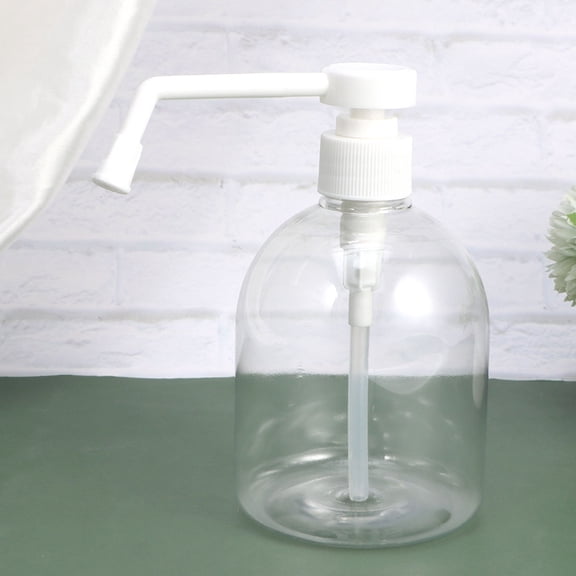 Toyvian 4Pcs Transparent Hand Bottles Plastic Container for Emollient Water and Massage Oil