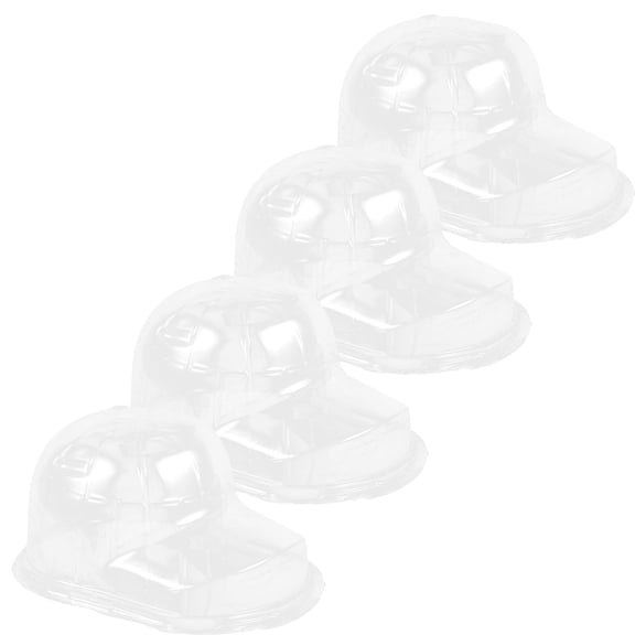 Toyvian 4-Pack Plastic Hat Storage Containers for Men and Women, Hat Organizer for Home Use