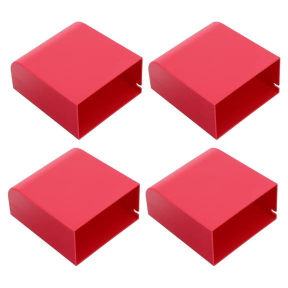 Toyvian 4Pcs Self Adhesive Storage Box Red ABS Plastic Wall Organizer