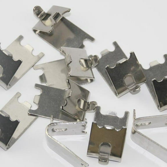 Toyvian 4-Pack Metal Shelf Clips with Raised Design for Easy Installation on Refrigerator and Freezer Shelves, and Secure