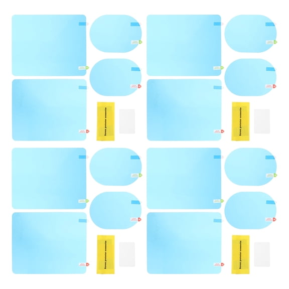 Toyvian 4-Pack Anti-Fog Rainproof Rearview Mirror Protective Film Stickers for Car