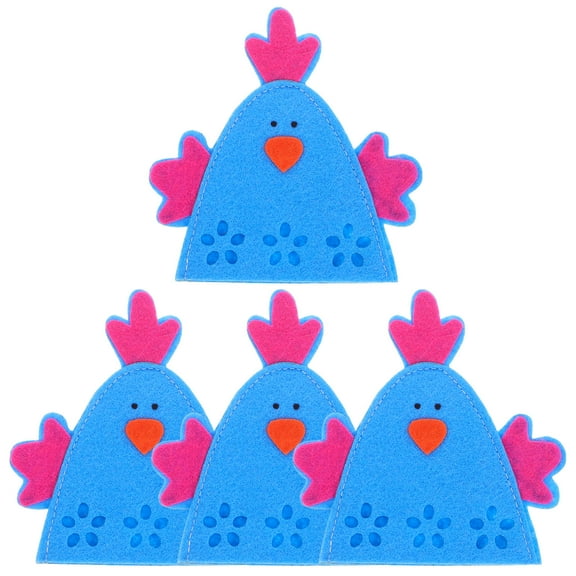Toyvian Egg Baskets Blue Cloth 4Pcs Chick Pouch For Egg Gathering Baskets