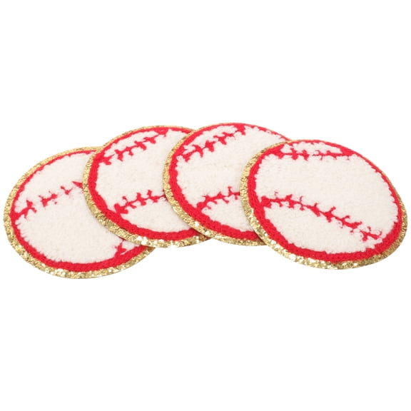 Toyvian 4Pcs Wear Resistant Baseball Hat Patches for Clothing Bag and Coat Decoration