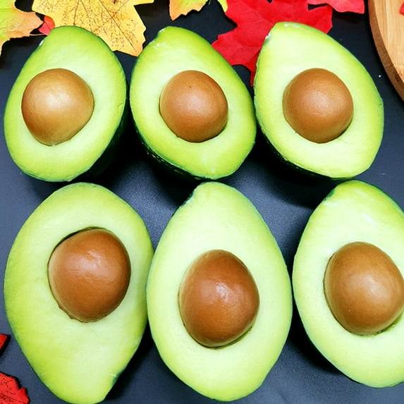 Toyvian 4Pcs Faux Avocados Decorative Artificial Fruit Model Ideal for Kitchen Table Decor and Display Props