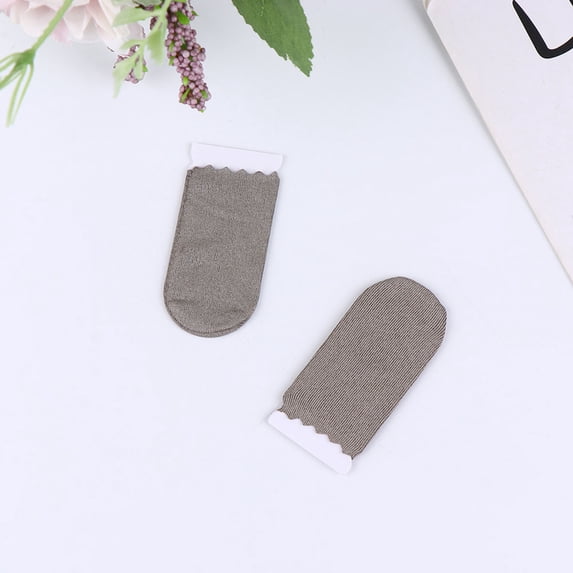 Toyvian 5Pcs Anti Sweating Grey Finger Covers for Mobile Phone Game Playing Accessory