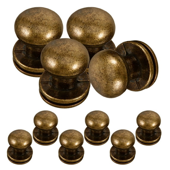 Toyvian Zinc Alloy Drawer Knobs Coffee Easy Install for Home Use 50Pcs