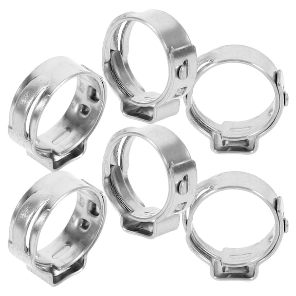 Toyvian 50pcs Stainless Steel 3/4 PEX Clamps for Fixing Tube Connections Easy Installation Silver