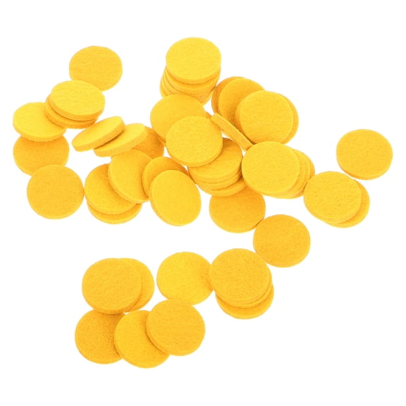 Toyvian 50Pcs Soft Cotton Aromatherapy Diffuser Pads Replacement Refill Pads Yellow