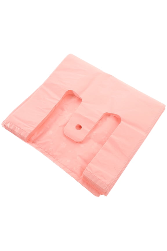 Durable Pink Supermarket Shopping Bag with Sakura Pattern for Home Use Large Capacity Foldable Plastic Tote