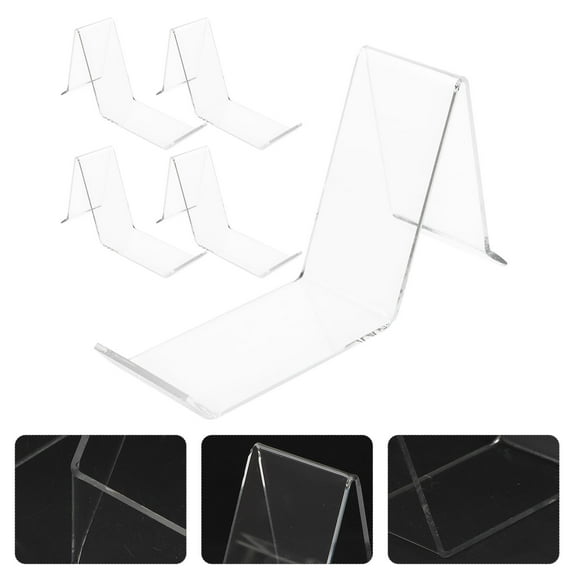 Toyvian 1Set Durable White Acrylic Shoe Display Stand Retail Display Riser Non Shattering Showcase