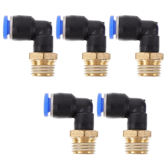 Toyvian Plastic Pipes Fittings Air Hose Fitting Copper Quick Connect 5Pcs