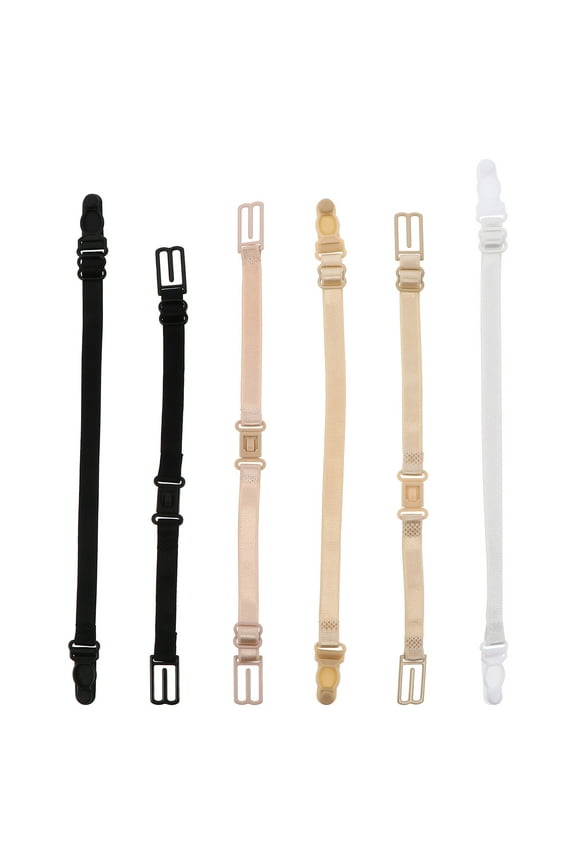 6Pcs Scarf Buckle for Women Bra Strap Holders Adjustable Length Multi-color Combinations