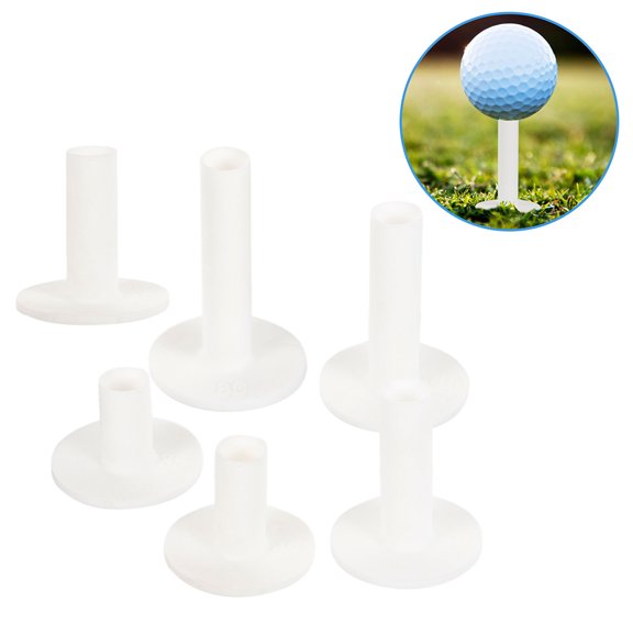 Toyvian 6Pcs Reusable Silicone Golf Tees with Stable Support for Practice