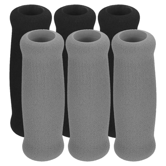 Toyvian 6Set Walking Cane Accessories Non Slip Surface Hand Protection Gray for Seniors Daily Use