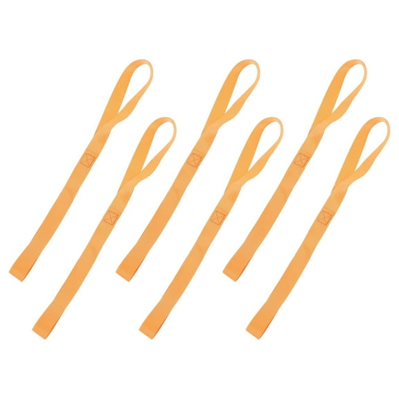 Toyvian Car Securing Belts Strap Tie Down Loops Orange 6Pcs