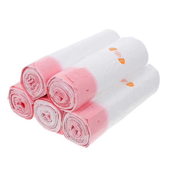 Toyvian White Plastic Drawstring Trash Bags for Storage Use in Home and Hotel 75pcs