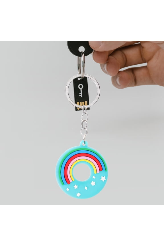 Colorful Donut Keychain Charms - Decorative Bag Pendants for Keys, Backpacks, and Accessories