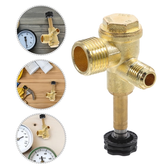 Toyvian Zinc Alloy Non-Return Valve HPB59-1 for Air , Backflow Prevention, Golden Finish, 1 Piece