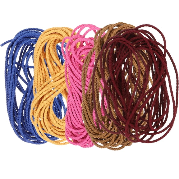 Toyvian 5Pcs Elastic Thread for Sewing and Jewelry Making Assorted Color Durable Stretch Cord for DIY Projects