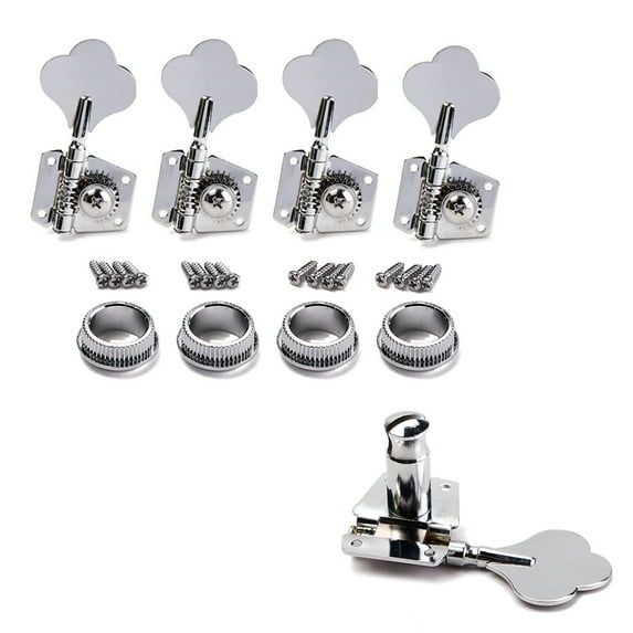 Toyvian Metal Guitar Tuning Pegs Set with 4 Right-Handed , Screws and for Acoustic and Electric Guitars